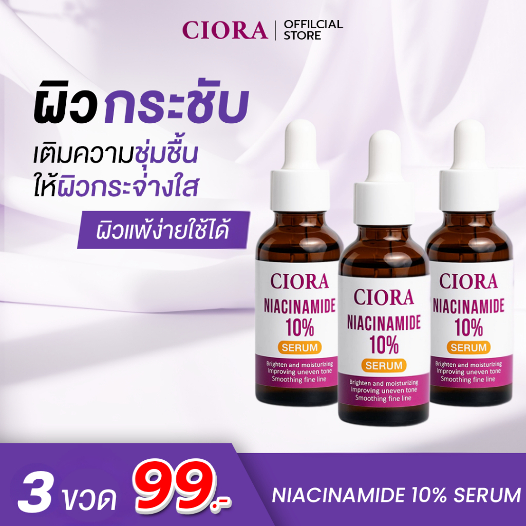 ซิโอร่า เซรั่ม - CIORA SERUM Niacinamide10% - [ส่งตรงจากโรงงาน]