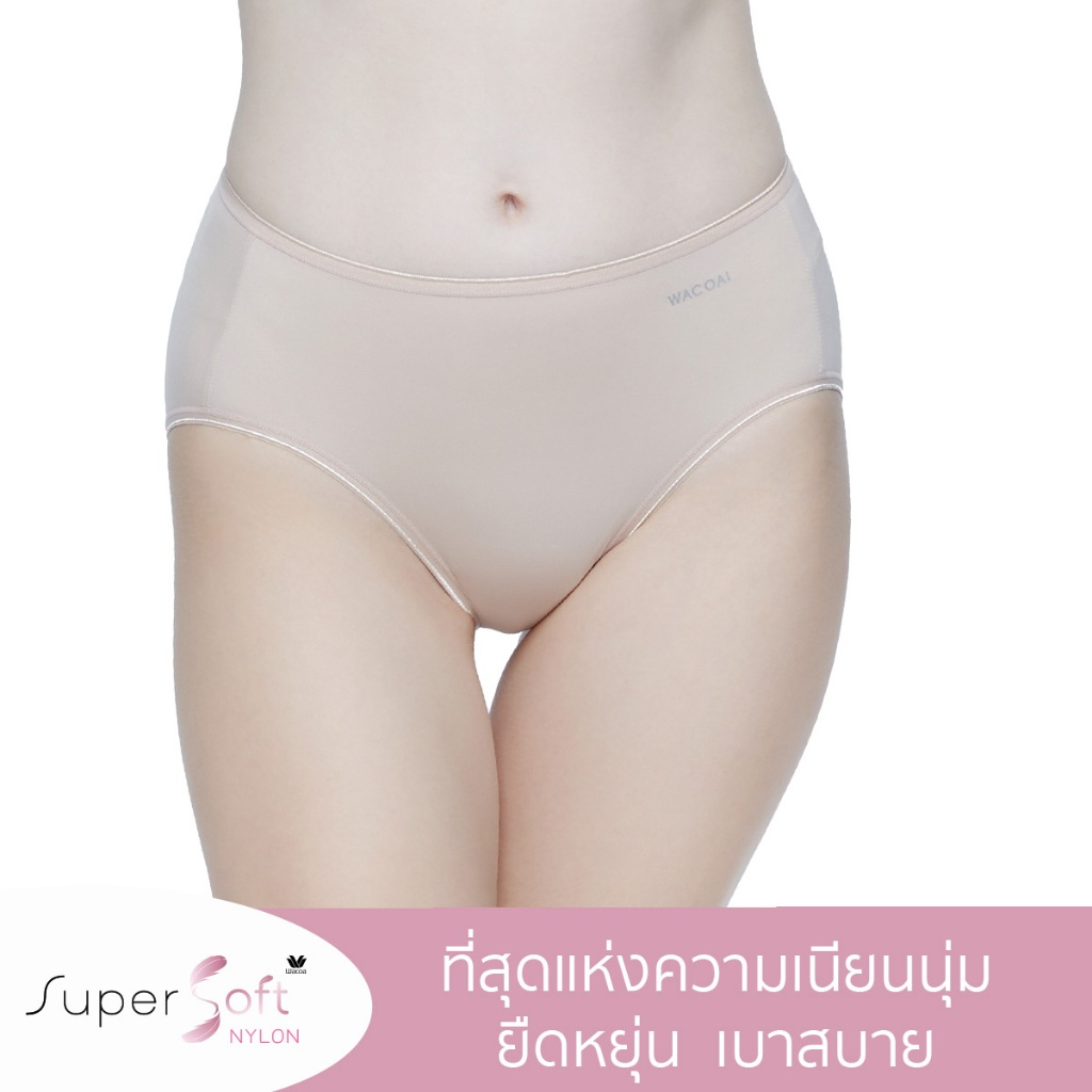 Wacoal Super Soft Nylon Half Panty (M-6XL) กางเกงในนวัตกรรมเนียนนุ่ม รูปแบบครึ่งตัว รุ่น WU5S00H/WU3