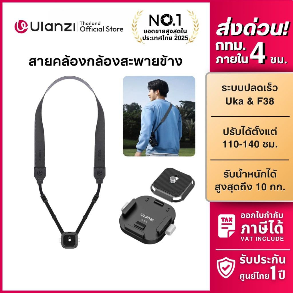 Ulanzi UKA06 Shoulder Strap Quick Release Kit สายคล้องกล้อง DSLR Mirrorless ระบบปลดเร็ว UKA F38