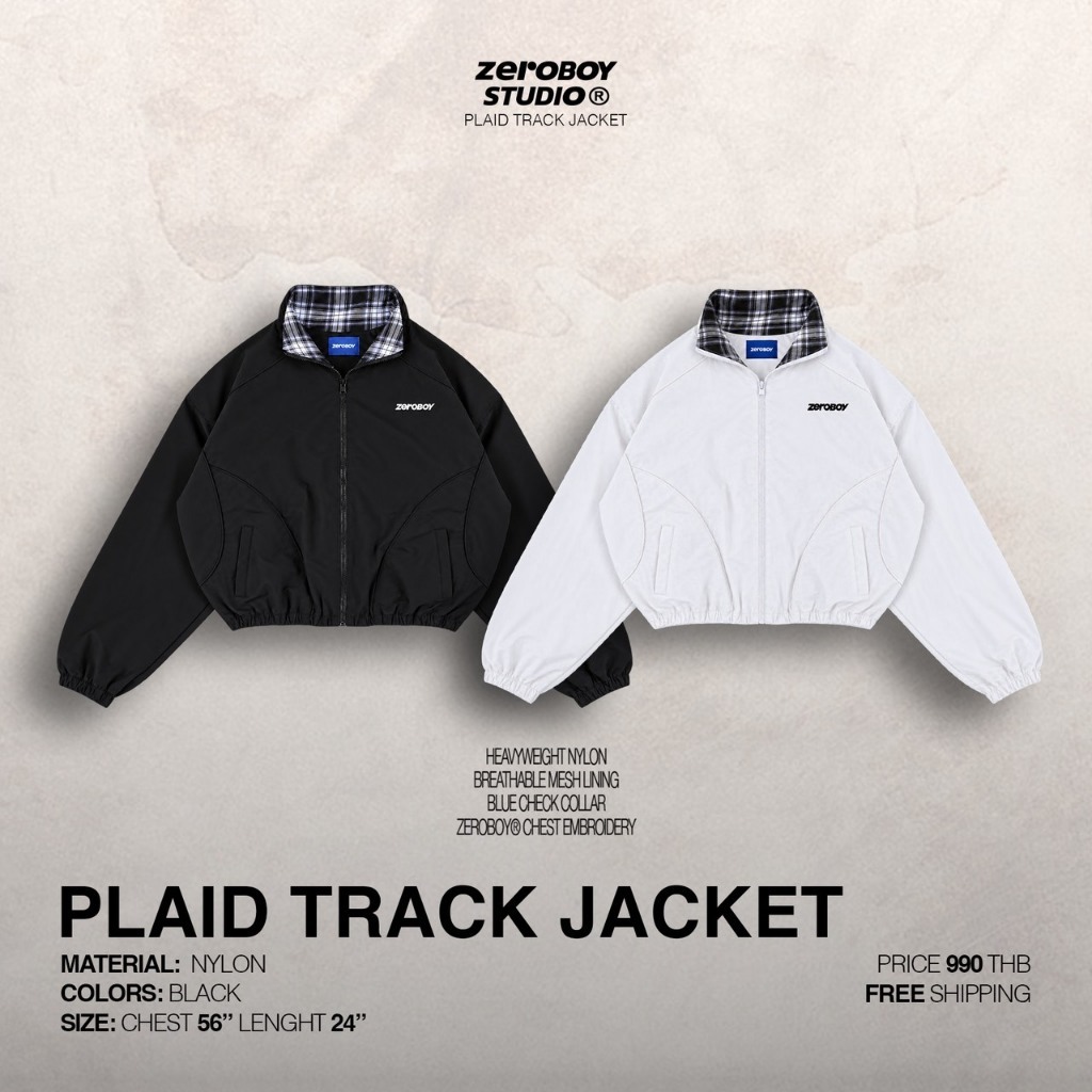ZEROBOY® — PLAID TRACK JACKET