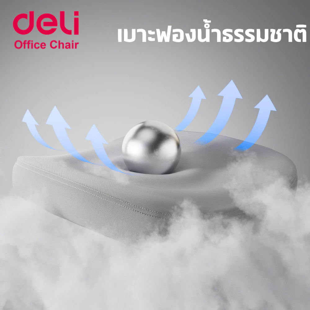 Deli เก้าอี้ทำงาน ล็อก3ระดับ ปรับได้ตามสรีระ เอนได้ เก้าอี้เพื่อสุขภาพ ลดอาการปวดหลัง Office Chair thumbnail 6