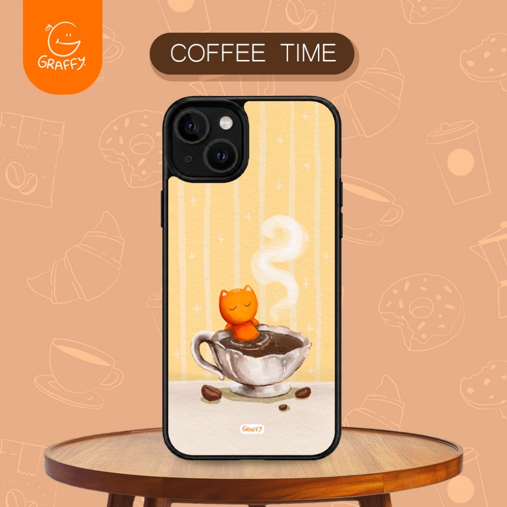 graffy. | เคสไอโฟน iphone case ลายน่ารัก / COFFEE TIME (ไม่ใช่ magsafe)