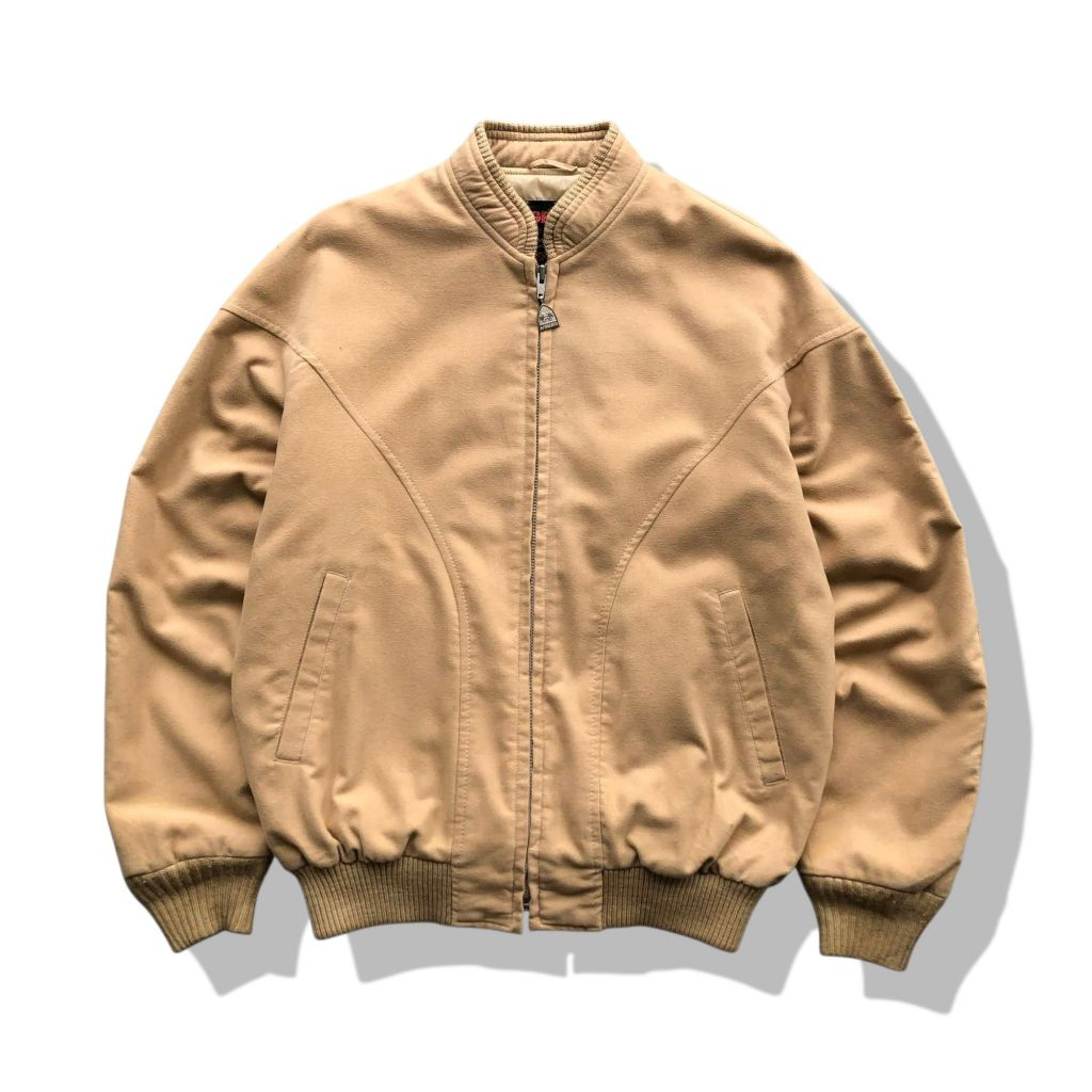 McGregor Brown Vtg Suede Bomber Jacket(L) มือสอง รอบอก 45”