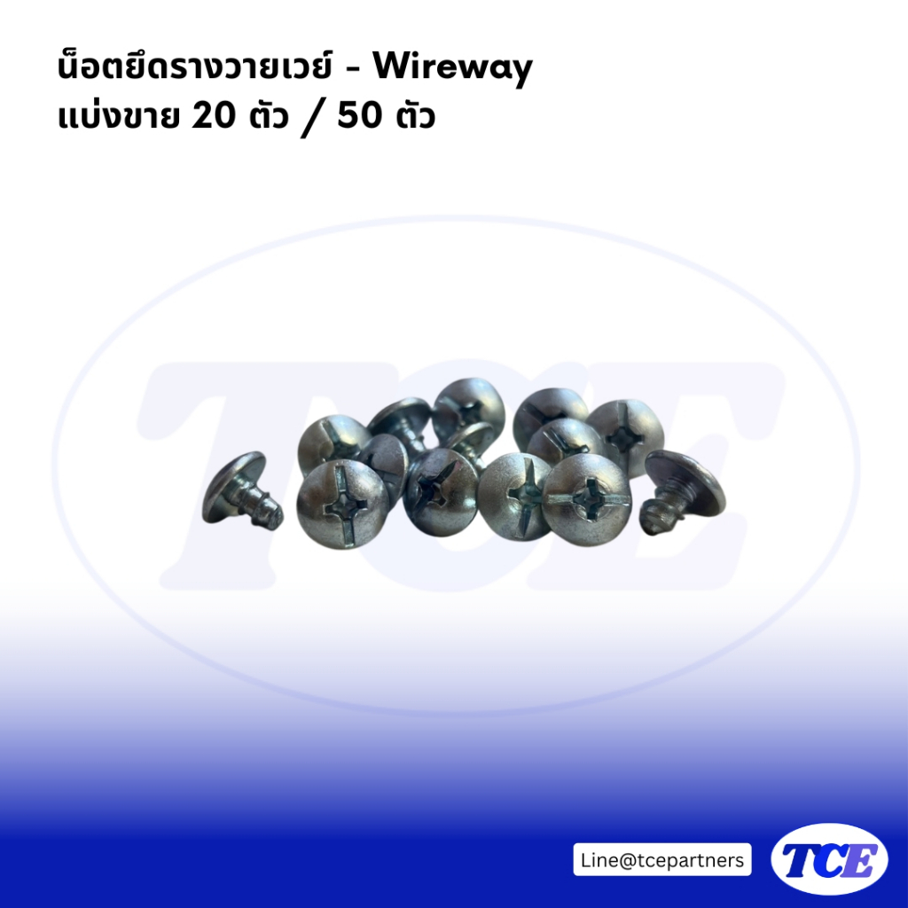 สกรู น็อตยึดรางวายเวย์ Wireway  ตัวผู้