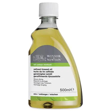 Winsor & Newton Refined / Drying Linseed Oil 75/ 250/ 500 ml. I สื่อผสมสีน้ำมัน 75/ 250/ 500 มล.