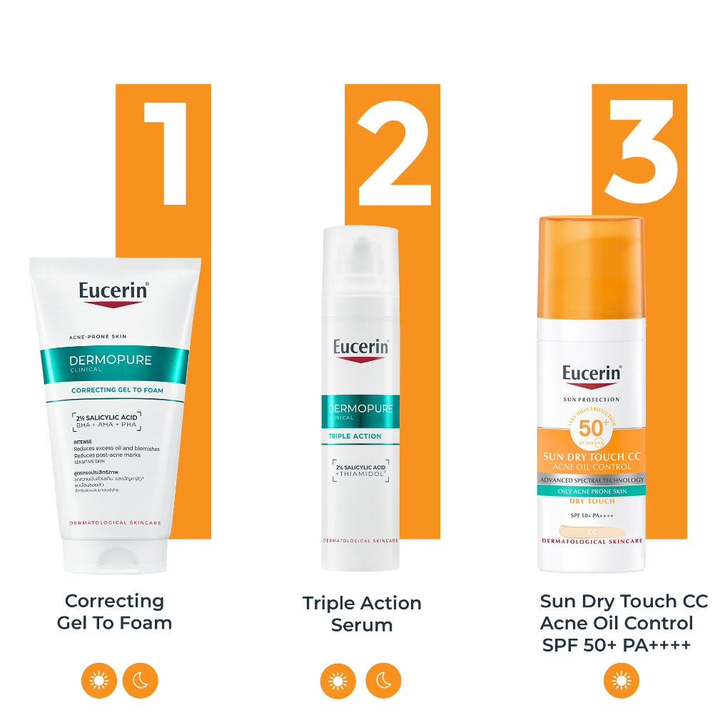يوسيرين صن CC واقي شمس لحب الشباب مطفي SPF50+ ـ 50 مل — صورة 8