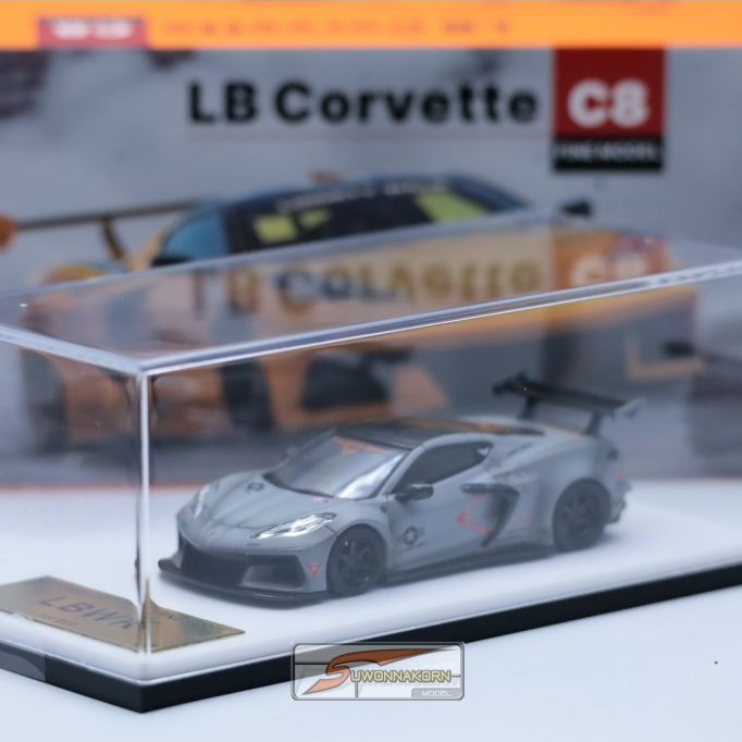 FINE MODEL  ZD64-005-BGY 1/64 LBWK Corvette C8 Battle Gray ราคา 1,590 บาท