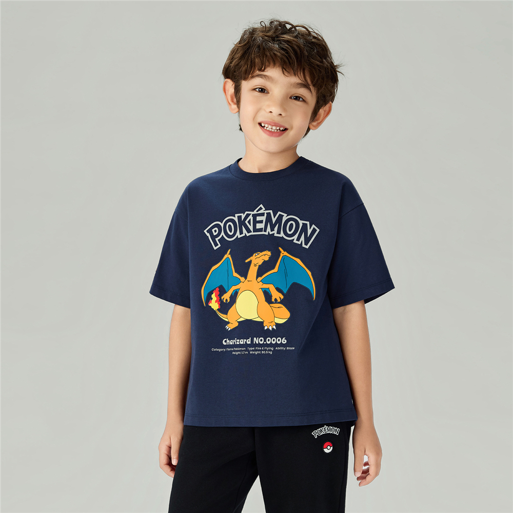 GIORDANO تيشيرت أطفال سورونا مطبوع Pokémon