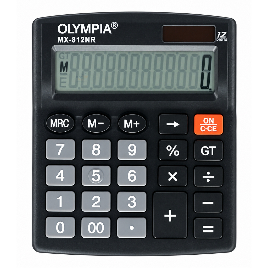 Olympia(โอลิมเปีย) เครื่องคิดเลข รุ่น MX812NR