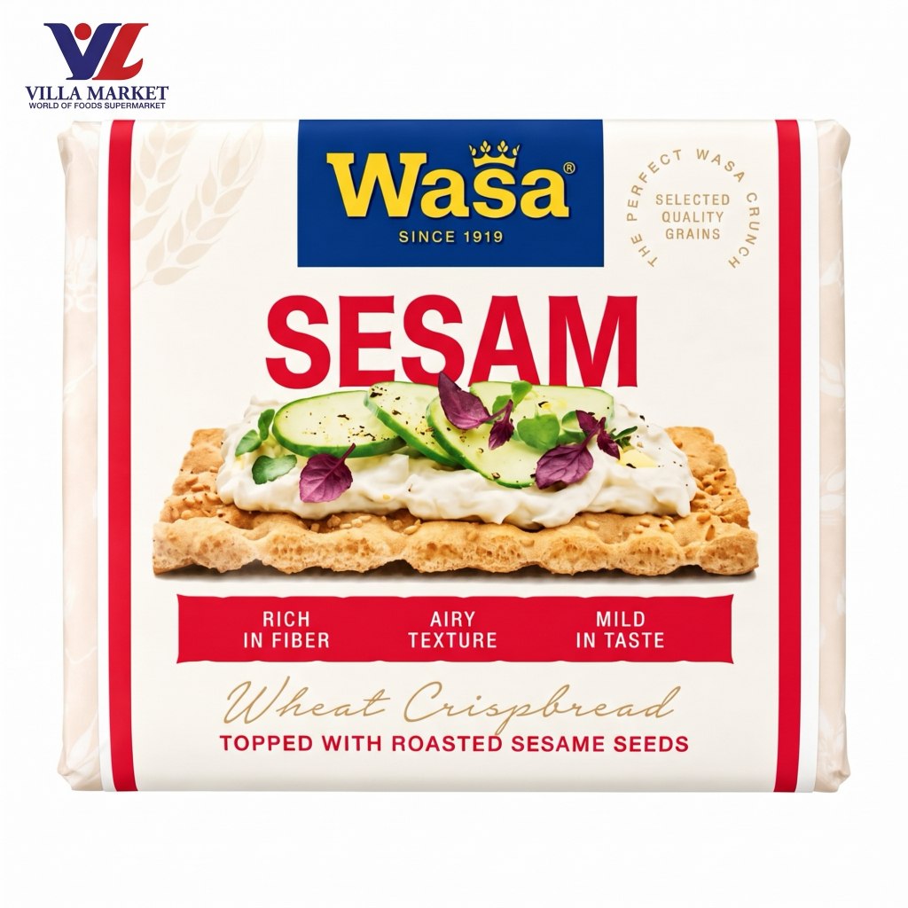 Wasa Sesam 275g ขนม ขนมกินเล่น ขนมปังกรอบ บิสกิต แครกเกอร์