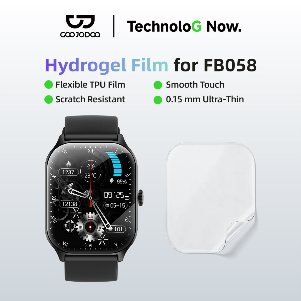 GOOJODOQ ฟิล์มไฮโดรเจล สายชาร์จ For Fb058/Fb059/Fb060 Smartwatch