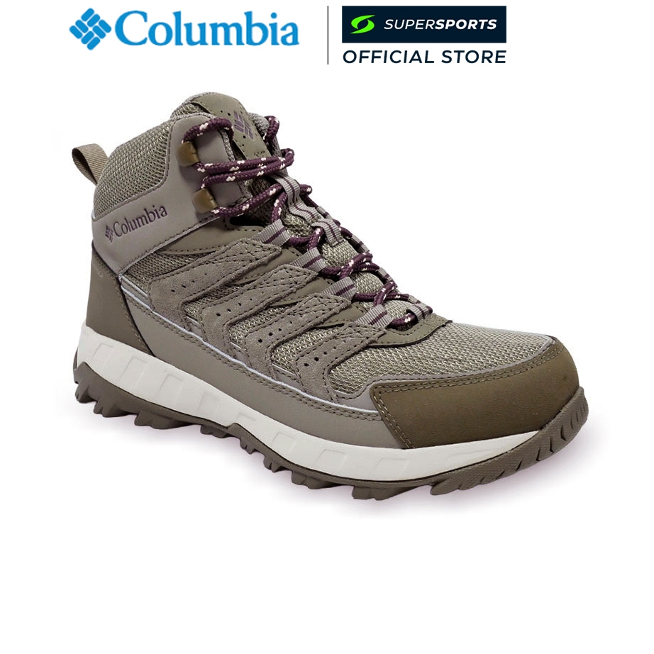 COLUMBIA حذاء مشي جبلي نسائي Strata Trail Mid مقاوم للماء عريض — صورة 2