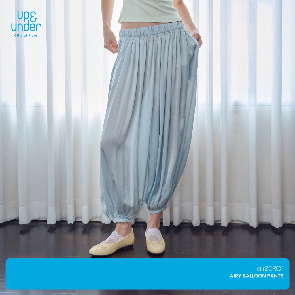 UP&UNDER: airZERO Airy Balloon Pants กางเกงขาบอลลูน เอวยางยืด เนื้อผ้าลื่นเบา ทรงหลวมใส่สบาย