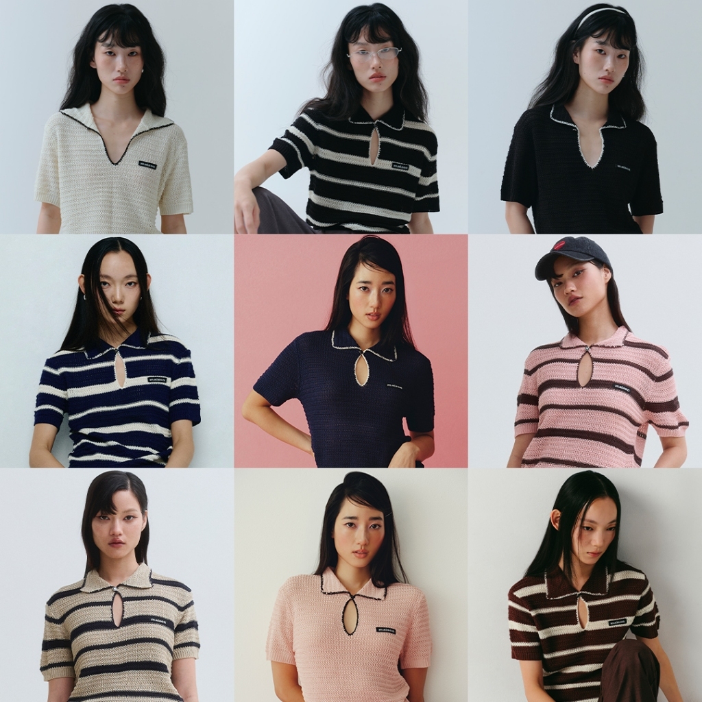 maison KEEPS | Sana Knitted Top | เสื้อไหมพรม แขนสั้น แต่งกระดุมโลโก้