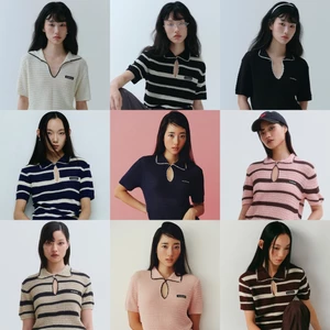 maison KEEPS | Sana Knitted Top | เสื้อไหมพรม แขนสั้น แต่งกระดุมโลโก้