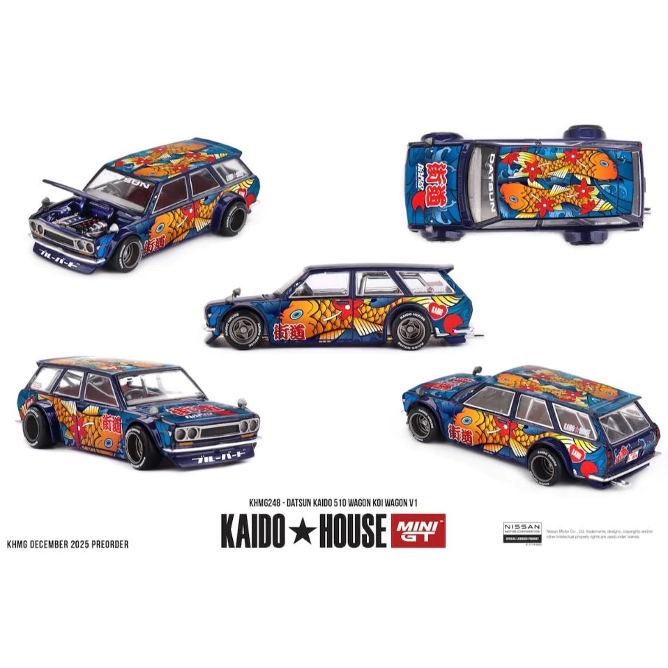 KAIDO HOUSE x MINI GT | Datsun KAIDO 510 Wagon Koi Wagon V1 248