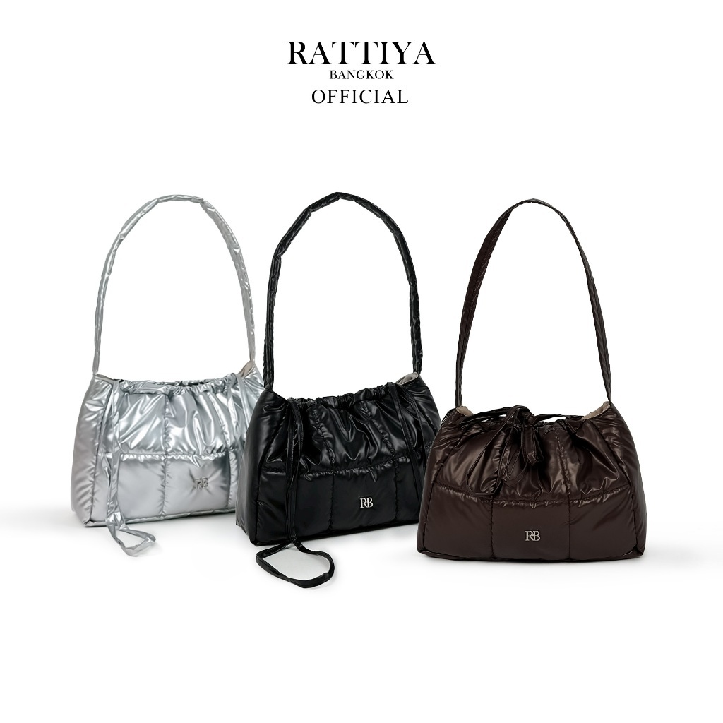 [RATTIYA BANGKOK] Small Puffer Gather Bag PU / 6 colors  กระเป๋านุ่มนิ่ม ทรงเกี๊ยว ใบเล็ก น้ำหนักเบา สะพายไหล่