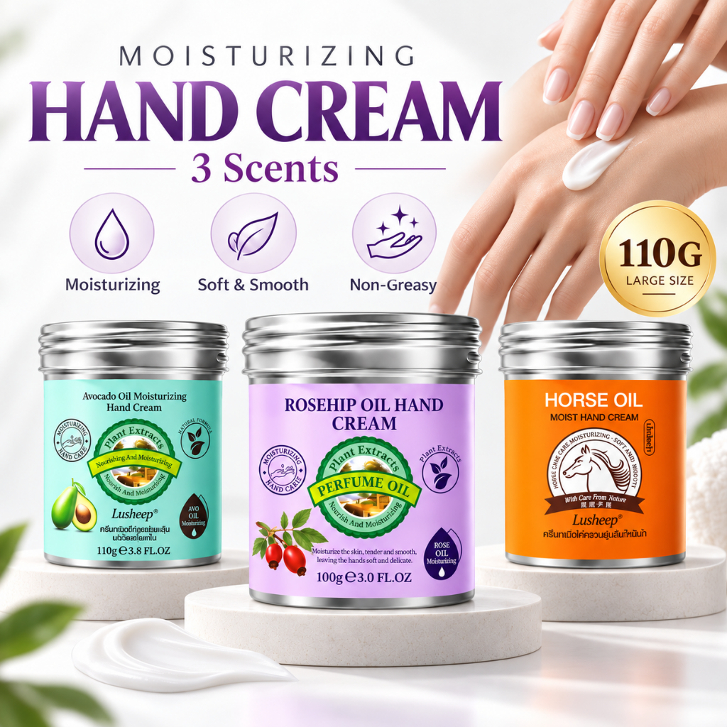 [ซื้อ 1 แถม 1] ครีมบำรุงมือและเท้า น้ำมันม้า (110 กรัม) [สินค้าจดทะเบียนพร้อมฉลาก/บรรจุภัณฑ์ไทย] — ช่วยบำรุงผิวแห้งแตก บ