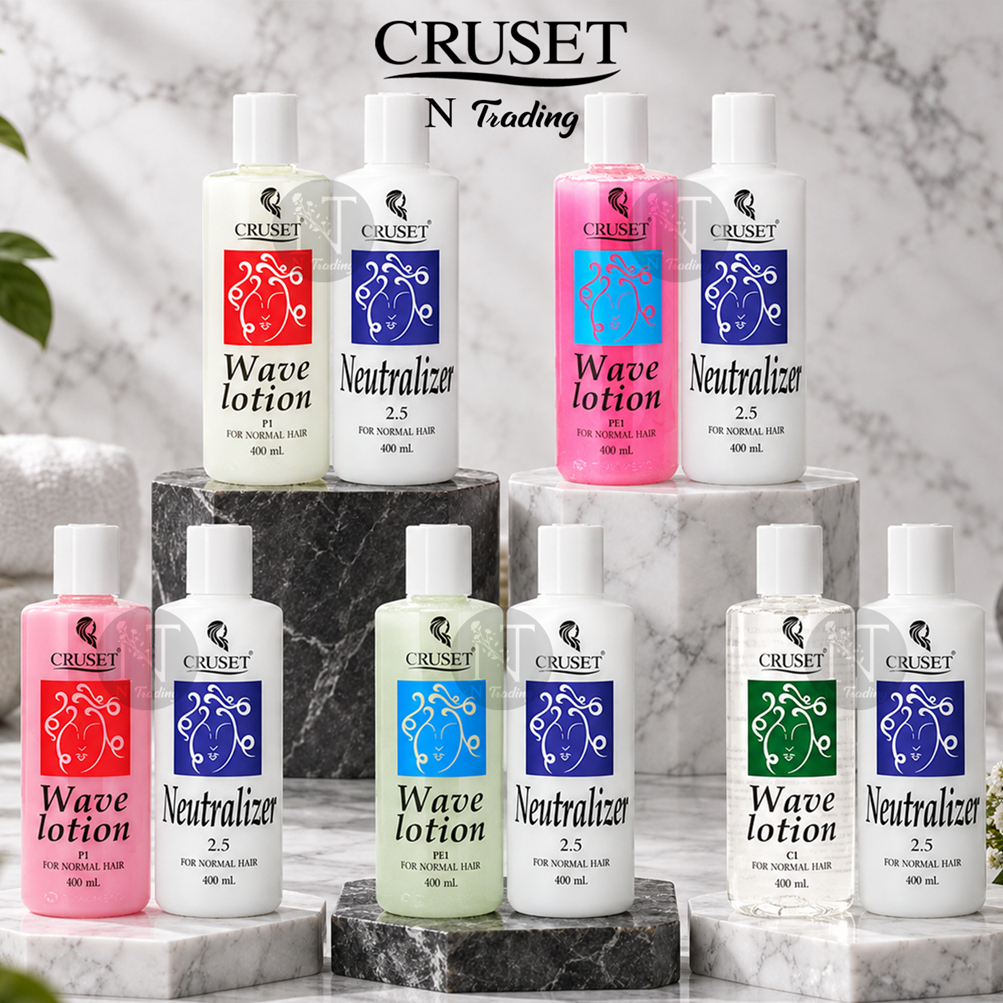 Cruset Wave Lotion | ครูเซ็ท โลชั่นดัดผม (น้ำยาดัดผม น้ำยาโกรกผม ดัดปอนด์) | สำหรับผมธรรมดา 400 ml
