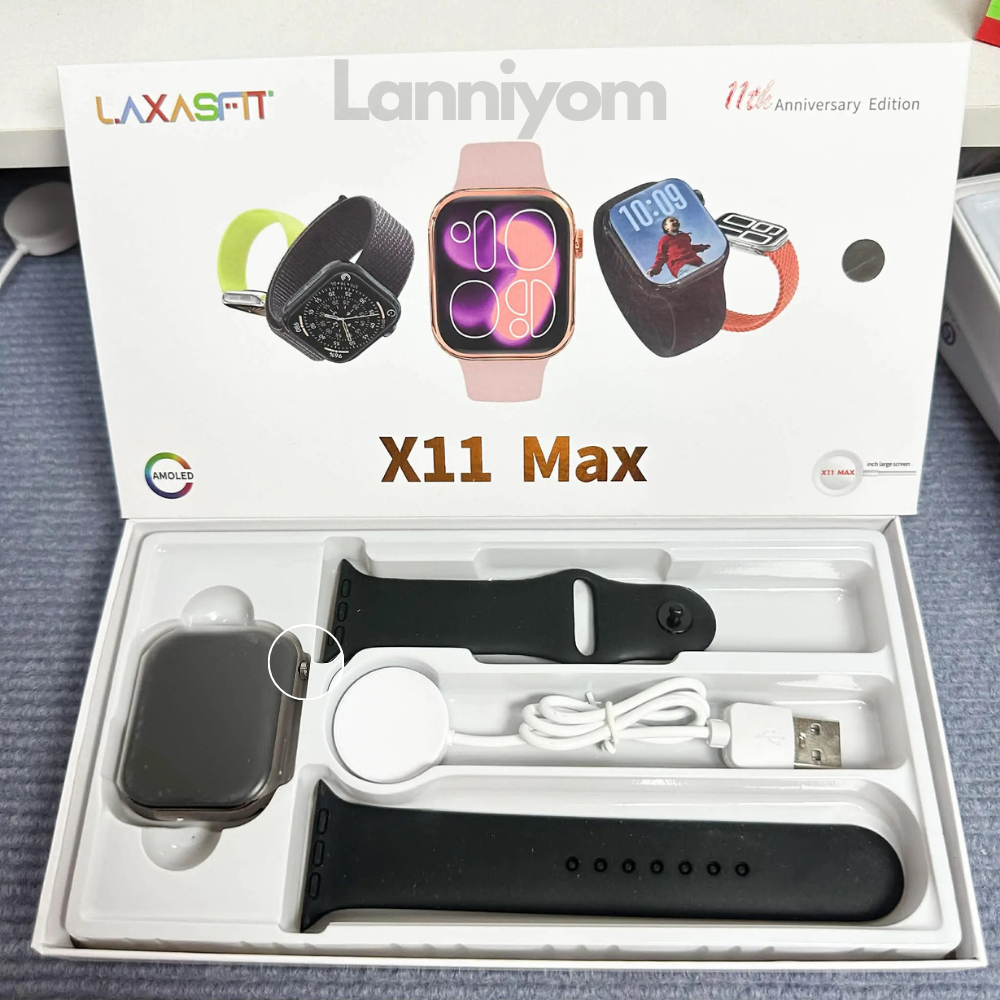 ใหม่ล่าสุด X11Max สมาร์ทวอทช์ หน้าจอ AMOLED ชาร์จไร้สาย 45MM รองรับภาษาไทย หน้าจอเต็ม สัมผัส กีฬา กันน้ำ