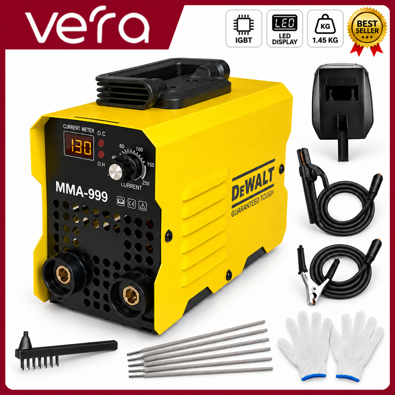 ตู้เชื่อมไฟฟ้า Inverter IGBT MMA-999 เครื่องเชื่อม 220V พร้อมอุปกรณ์ครบชุด รับประกัน ส่งฟรี COD