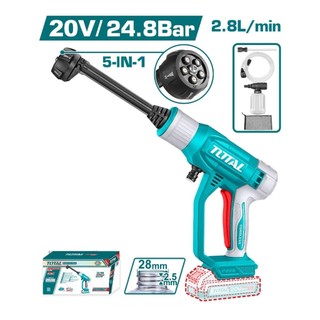 TOTAL ปืนอัดฉีดแรงดันสูงแบตเตอรี่ไร้สาย 20V.(แบตเตอรี่+ที่ชาร์จ) รุ่น TPWLI20582