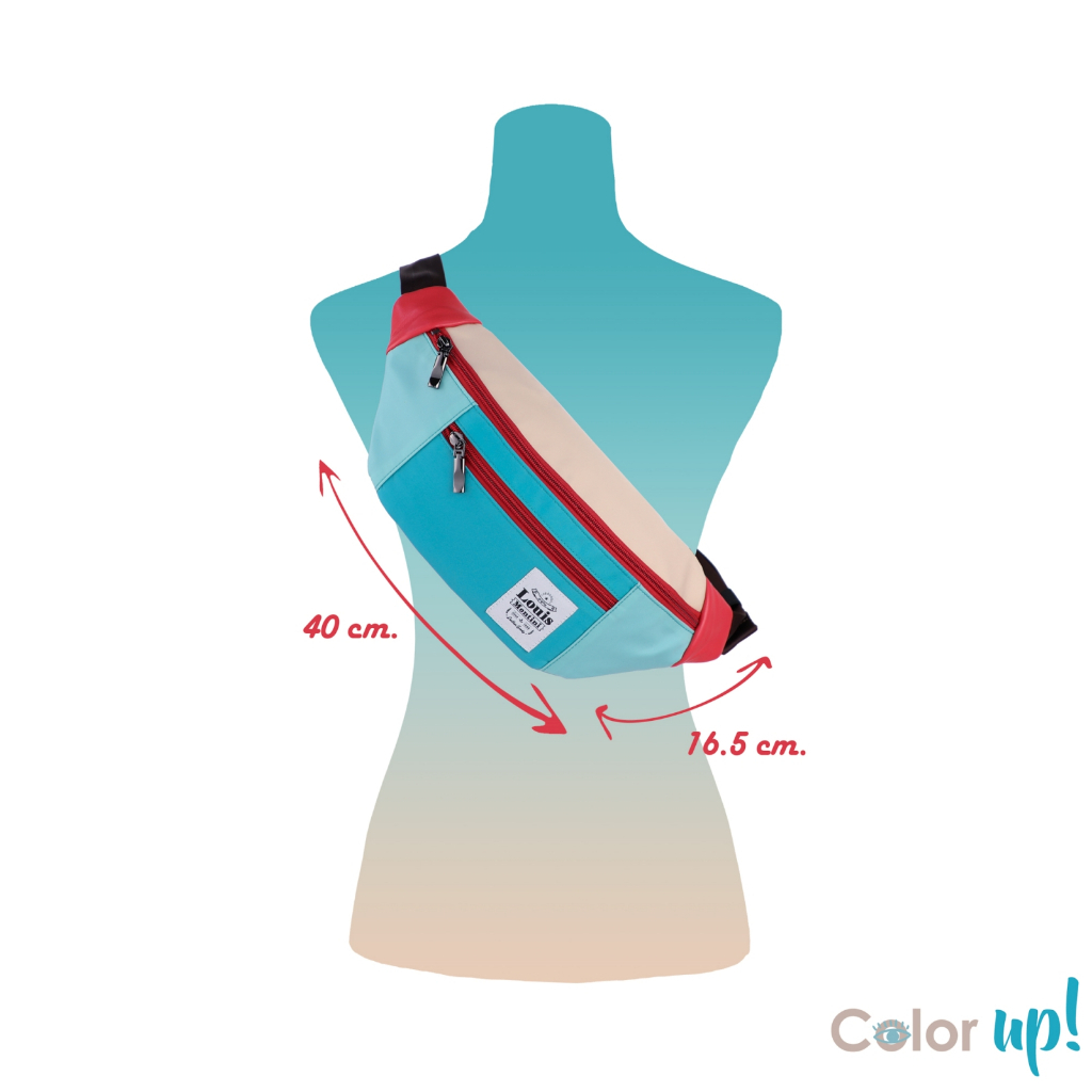 Louis Montini حقيبة خصر نايلون Color Up — صورة 8