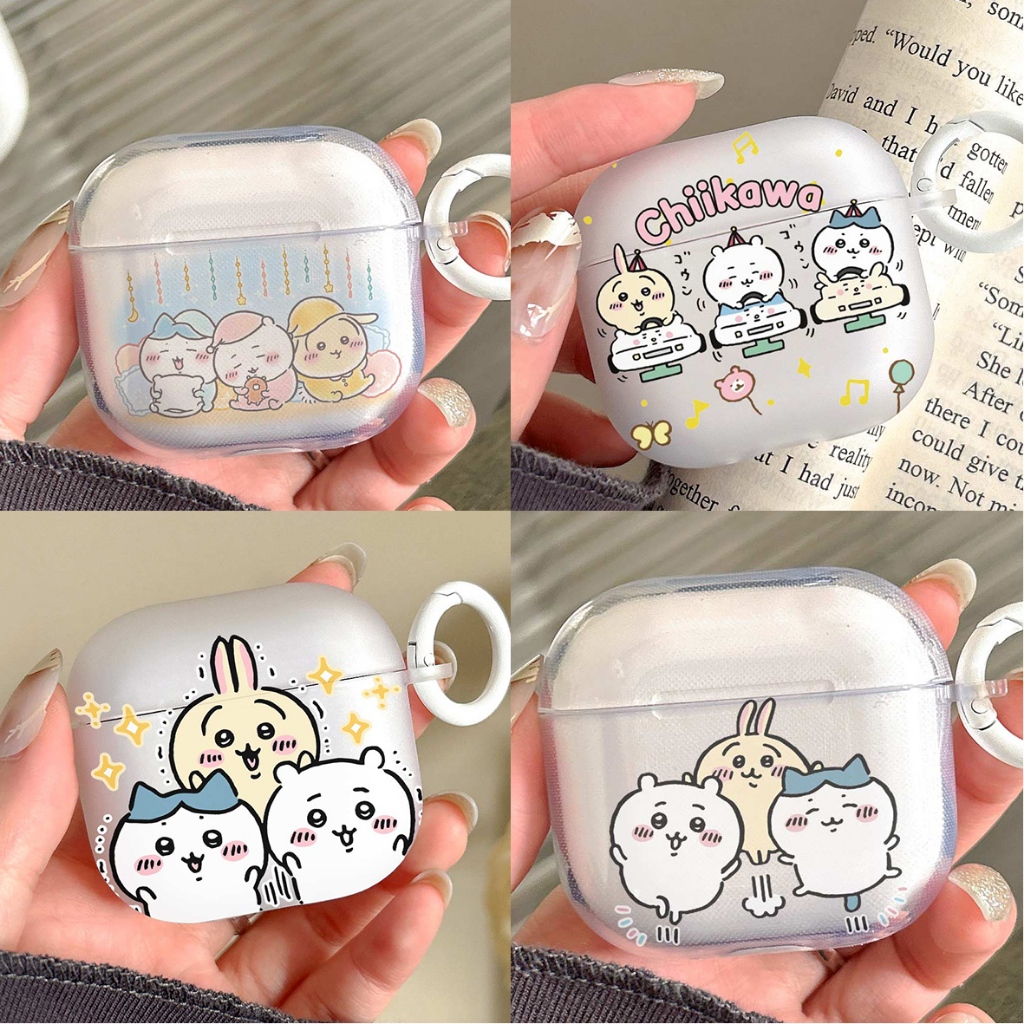 🎉จัดส่งจากกรุงเทพ🎉 AirPods 4 Pro2 Pro 3 2 1  cute chiikawa Case insการ์ตูนสไตล์ กรณีปลอกสําหรับ AirPods gen3 TPU Matte