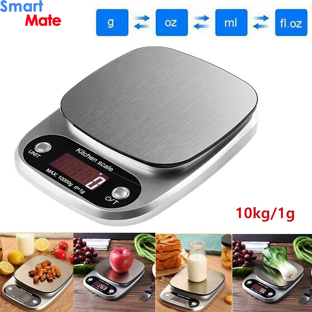 🔥ใหม่🔥เครื่องชั่งดิจิตอล 10 kg เป็นสแตนเลส กิโล อุปกรณ์เบเกอรี่