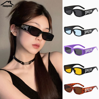 แว่นตากันแดดพิมพ์ลายตัวอักษรกรอบเหลี่ยมY2Kแฟชั่นสไตล์พังค์ฮิ…