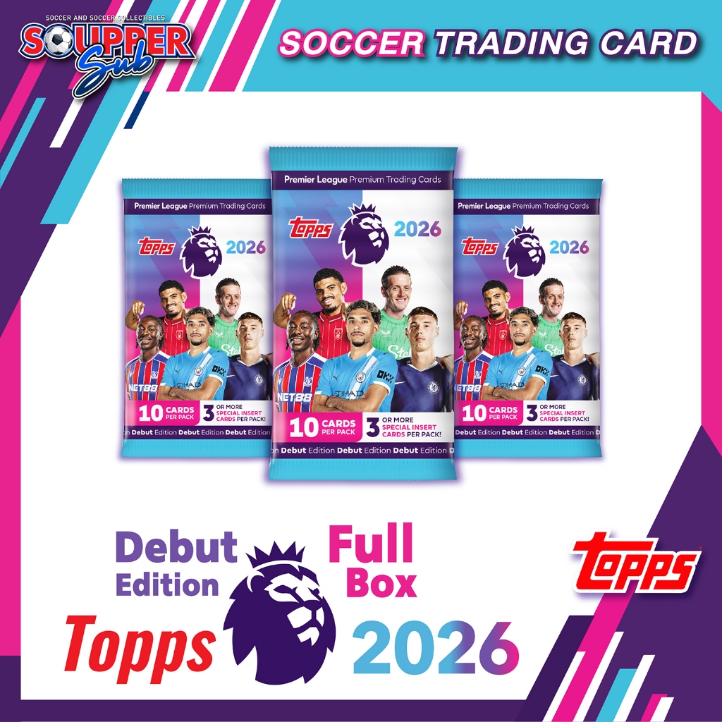 แบ่งขาย 1 ซอง Topps Premier League 2026 - Debut Edition (pack)