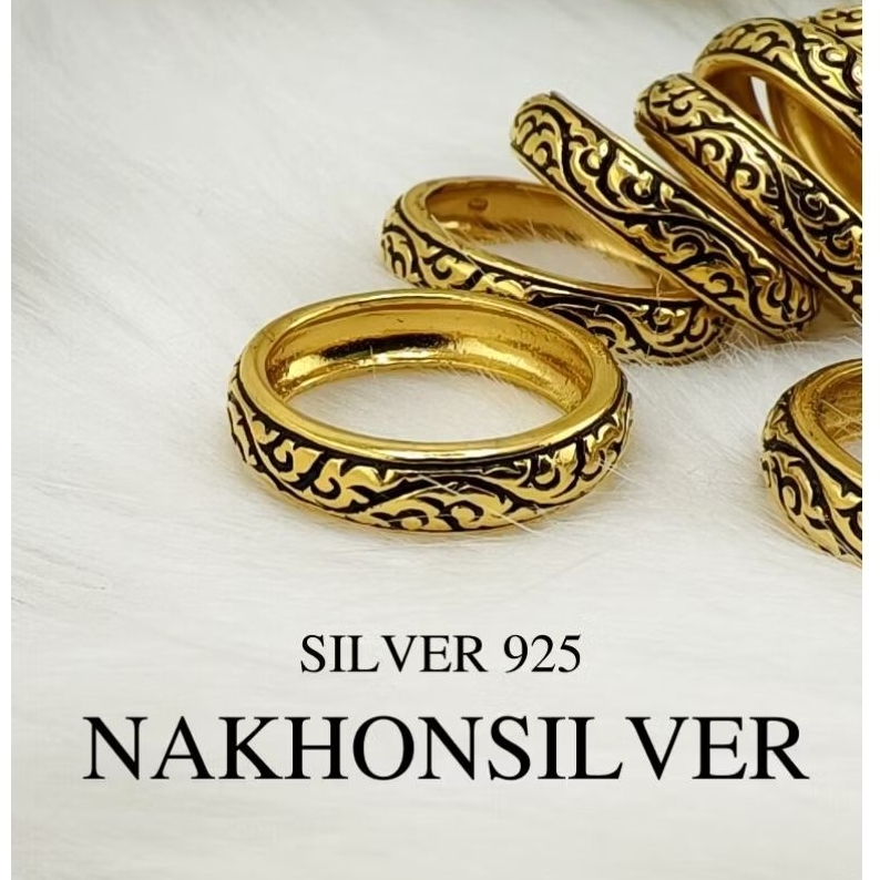 แหวนเงินแท้92.5 แกะลายไทย ราคา ถูกที่สุด ดีลบีเคเค แกลเลอรีภาพที่ 2