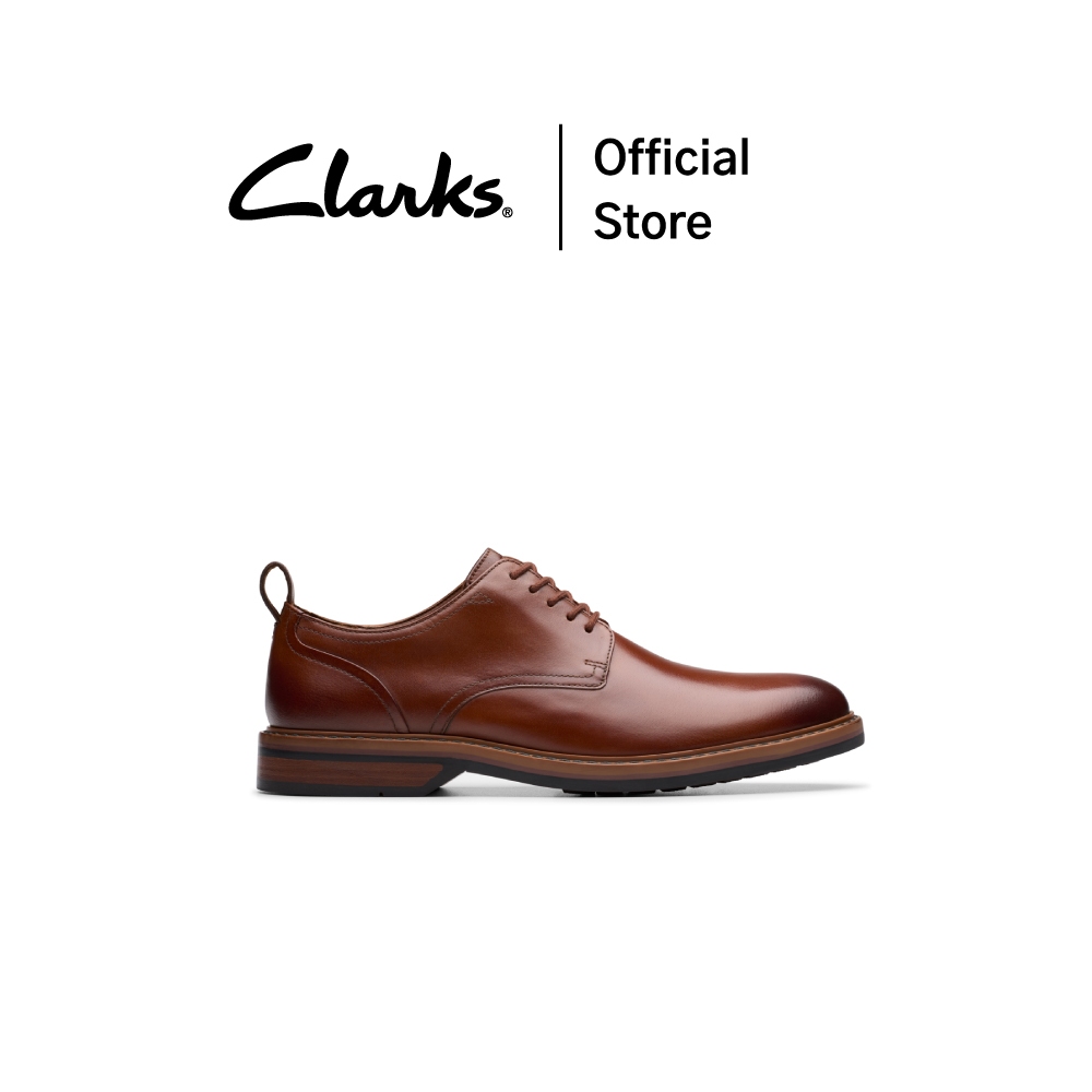 Clarks  รุ่น ALDWIN LACE สี TAN LEATHER รองเท้าทำงาน ทรง DERBY หนังแท้ คุณภาพดี รองเท้าทำงาน รองเท้าใส่ออกงาน