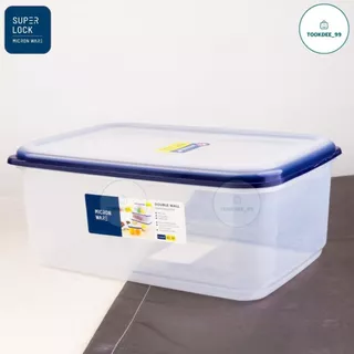 Super Lock กล่องถนอมอาหาร (รุ่น Double wall) กล่องใส่อาหาร เข้าไมโครเวฟได้ ปราศจากสารก่อมะเร็ง (BPA Free)