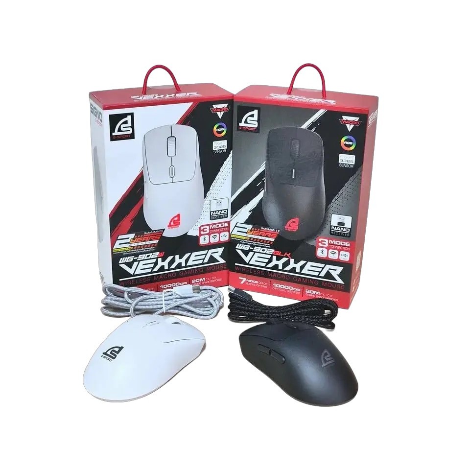 เมาส์เกมมิ่งไร้สาย Wireless / Bluetooth  มีโหมดไฟดีไซน์สวยงาม SIGNO รุ่น WG-902 VEXXER