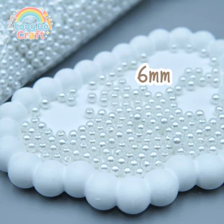 ลูกปัดมุก(มีรู)ขนาด4,5,6mm 1ถุง30g