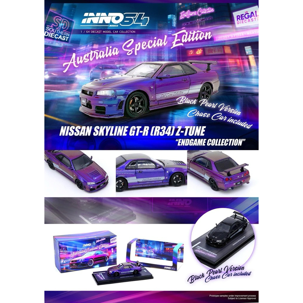 สีพิเศษ Inno64 NISSAN SKYLINE GT-R (R34) Z-TUNE Endgame