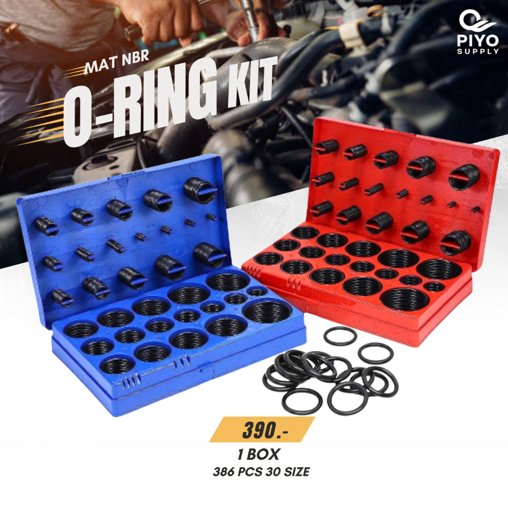 ลดราคาพิเศษ 299 บาท! โอริงกล่อง O-Ring Kit ยางโอริง โอริง 386 ชิ้น / 30 ขนาด เนื้อ NBR มี 2 แบบ ไซส์หุน และ ไซส์มิล