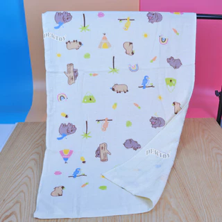 ผ้าเช็ดตัวเด็ก2หน้า ผ้าสาลู ผ้าขนหนู ไซส์ 60 x 120 ซม.