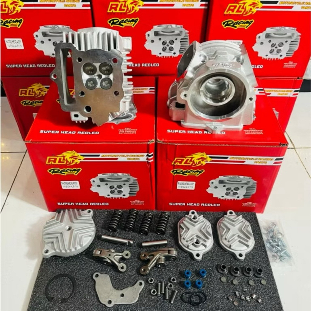 ฝาสูบREDLEO 4v 19/21 พอร์ตCNC ตรงรุ่นดรีม100,เวฟ100