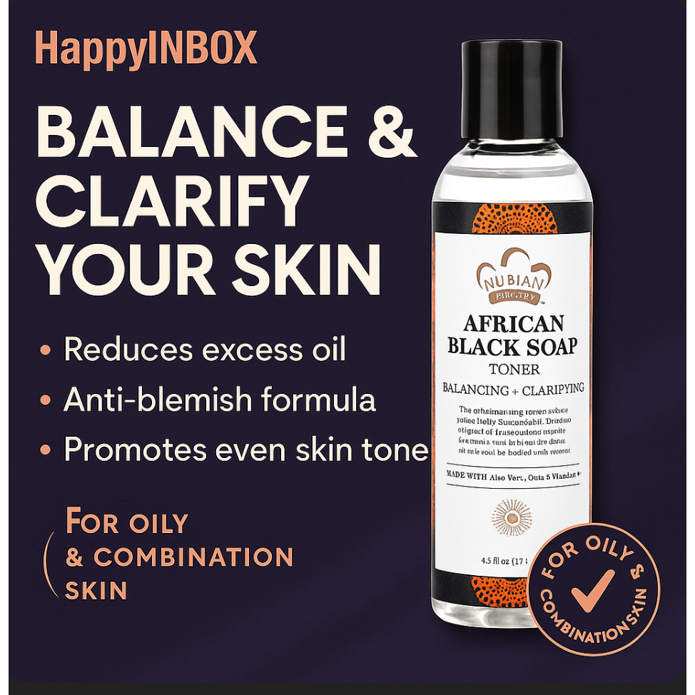 Nubian Heritage African Black Soap Toner 127 ml Balancing & Clarifying