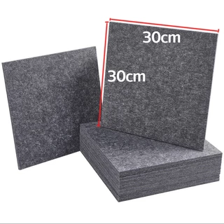 แผ่นเก็บเสียงห้อง แผ่นกันเสียง 30x30x0.9cm(20 แผ่น/แพ๊ค)โฟมซับเสียงสะท้อน มีกาวในตัว ของตกแต่งผนัง