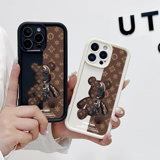 เทรนด์ แบร์ เคส OPPO A5 2020 A35 A16 A16s A54s A17 A17 A9 2020 A11X A11 การ์ตูนหมีรุนแรงกันกระแทกเคสโทรศัพท์TPU