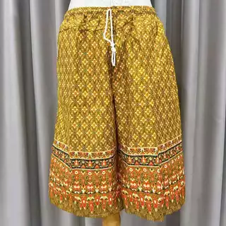 กางเกงผ้าถุงลายไทย เอวยาง มีกระเป๋าข้าง สีสวยผ้านิ่มใส่สบาย