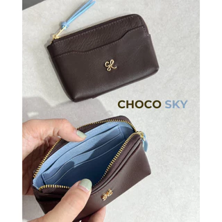 (medium size)CHNiiNiN - Daily zip around wallet กระเป๋าสตางค์หนังวัวแท้ทั้งใบ สีtwo tone หนังวัวแท้ทั้งด้านในและด้านนอก