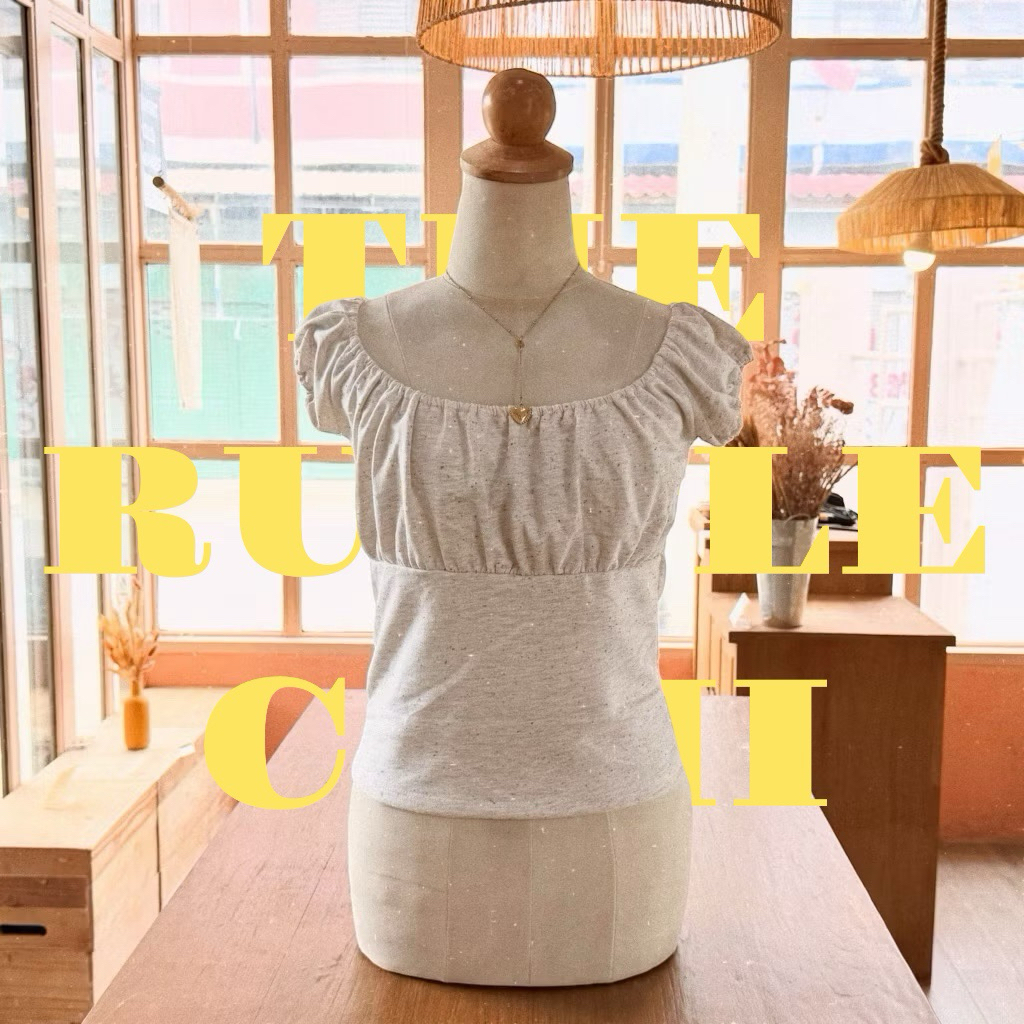 เสื้อแขนตุ๊กตา ผ้าลาย 🥞 ruffle cami top - efo.club