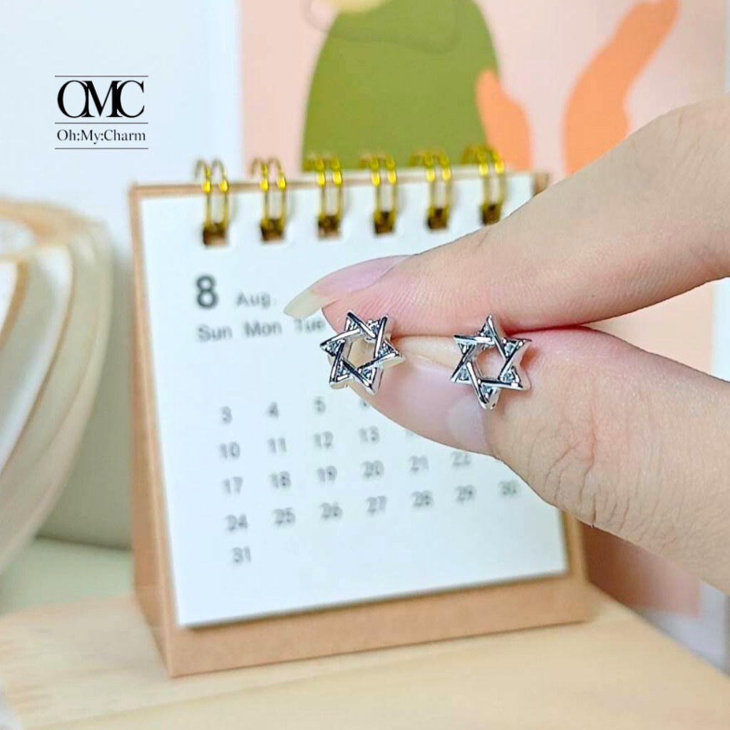 OMC | ต่างหู รุ่น Star of David ✨ต่างหูแฟชั่น สไตส์มินิมอล ต่างหูสแตนเลส