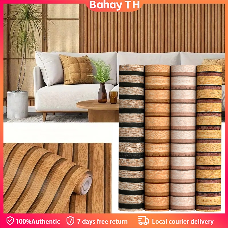 60×500ซม. สติกเกอร์ติดผนังกริลแบบมีกาวในตัว ตกแต่งห้องนอน ห้องรับแขก 3D วอลล์เปเปอร์สามมิติ หรูหรา