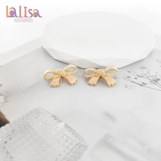 กระดุมโลหะรูปโบว์ อะไหล่ตกแต่งเสื้อผ้า ขนสัตว์ คาร์ดิแกนถัก Alloy button (A-1-E-JZL-1906)