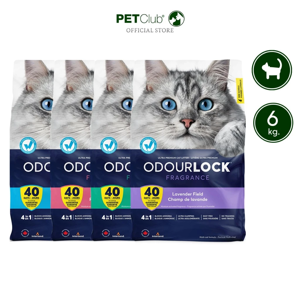 [PETClub] Intersand Odour Lock - ทรายแมวภูเขาไฟพรีเมียม 4 กลิ่น (6kg.)